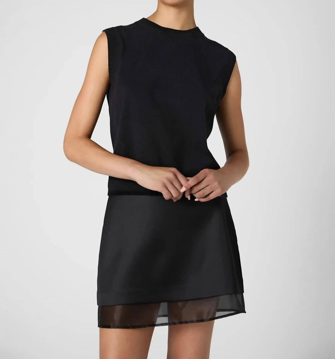 FRENCH CONNECTION Cosysoft Sleeveless Vest in black - women's jacket - view 4