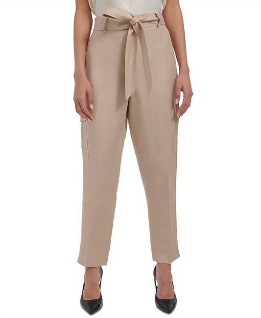Calvin Klein - Linen Blend Tie Waist Pants