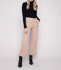 Charlie B - Cropped Wide Leg Stretch Twill Pants