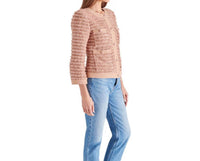 STEVE MADDEN Women's Winterrose Tweed Jacket in mauve 1 - women's jacket - alternate view