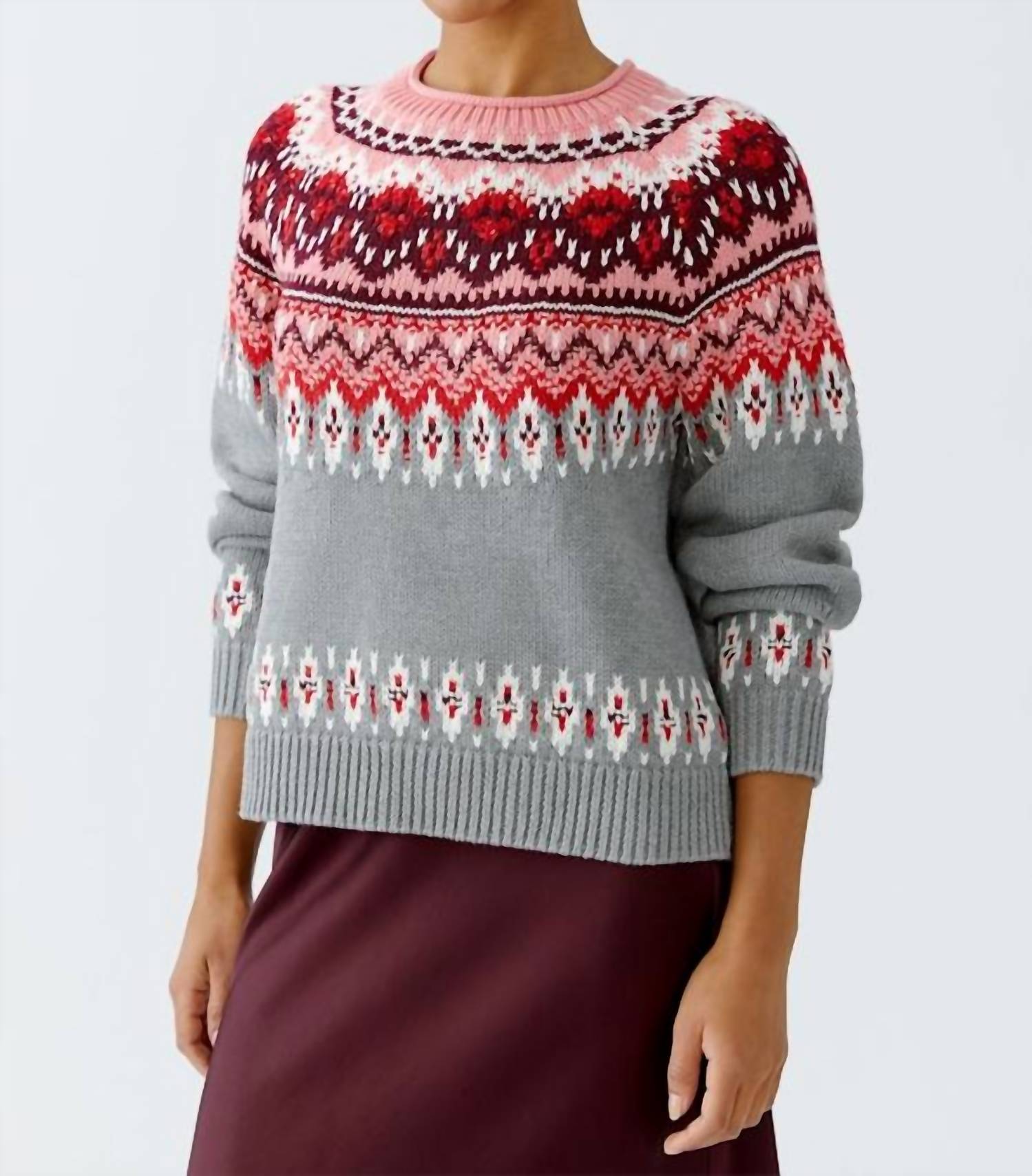 Oui - Crew Neck Pullover Sweater