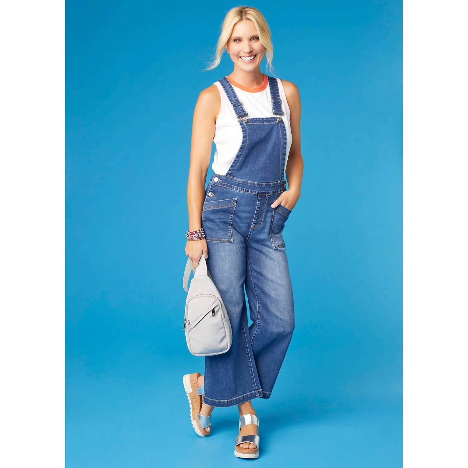 Coco + Carmen - Everstretch Capri Overalls