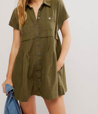 Free People - Ronnie Poplin mini dress