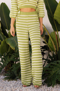 Endless Blu. - Avo Stripe Knit Pants