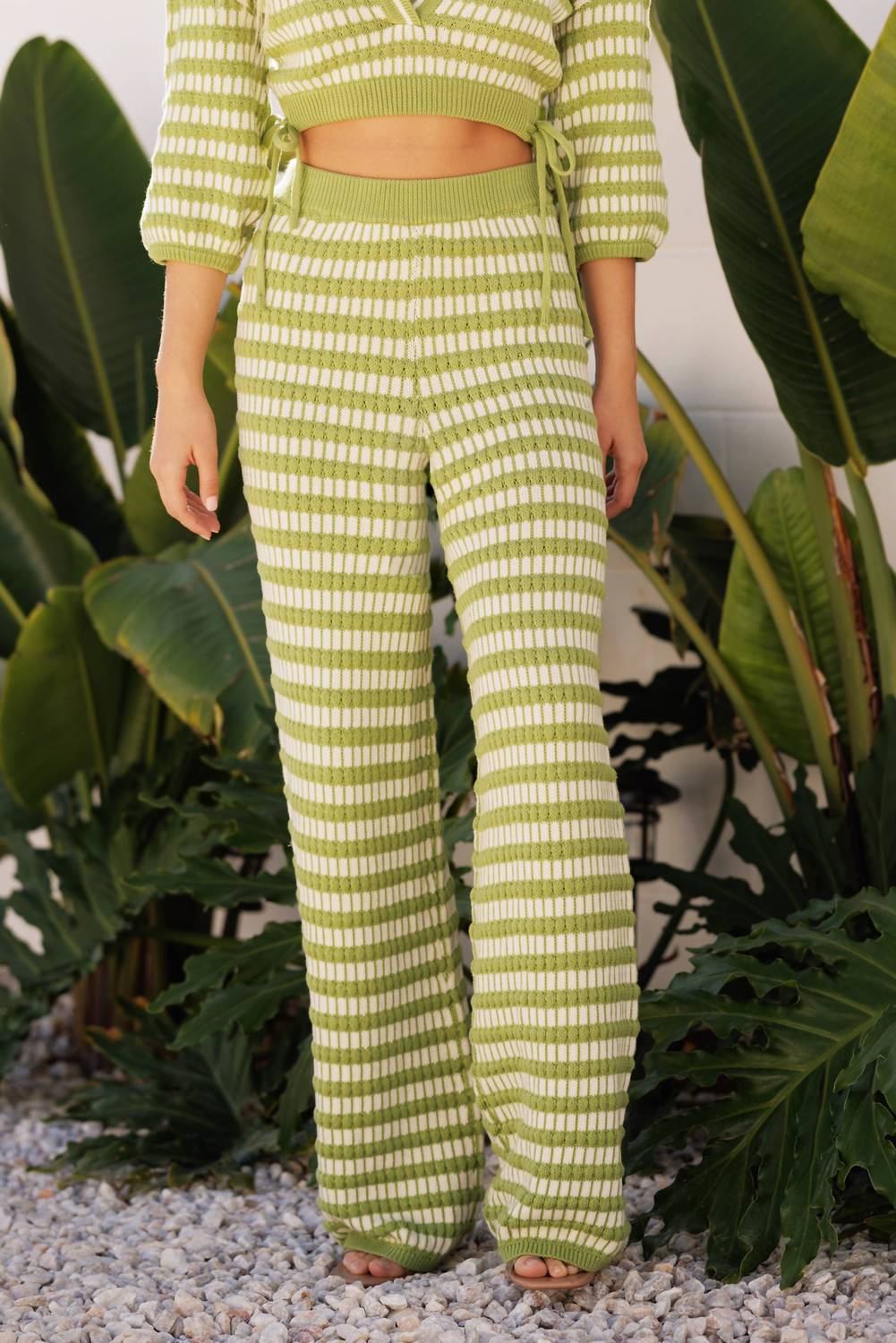 Endless Blu. - Avo Stripe Knit Pants