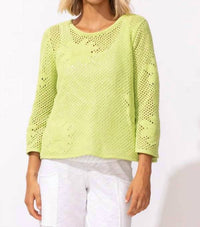 Escape - Floral Crochet Easy Pullover Sweater