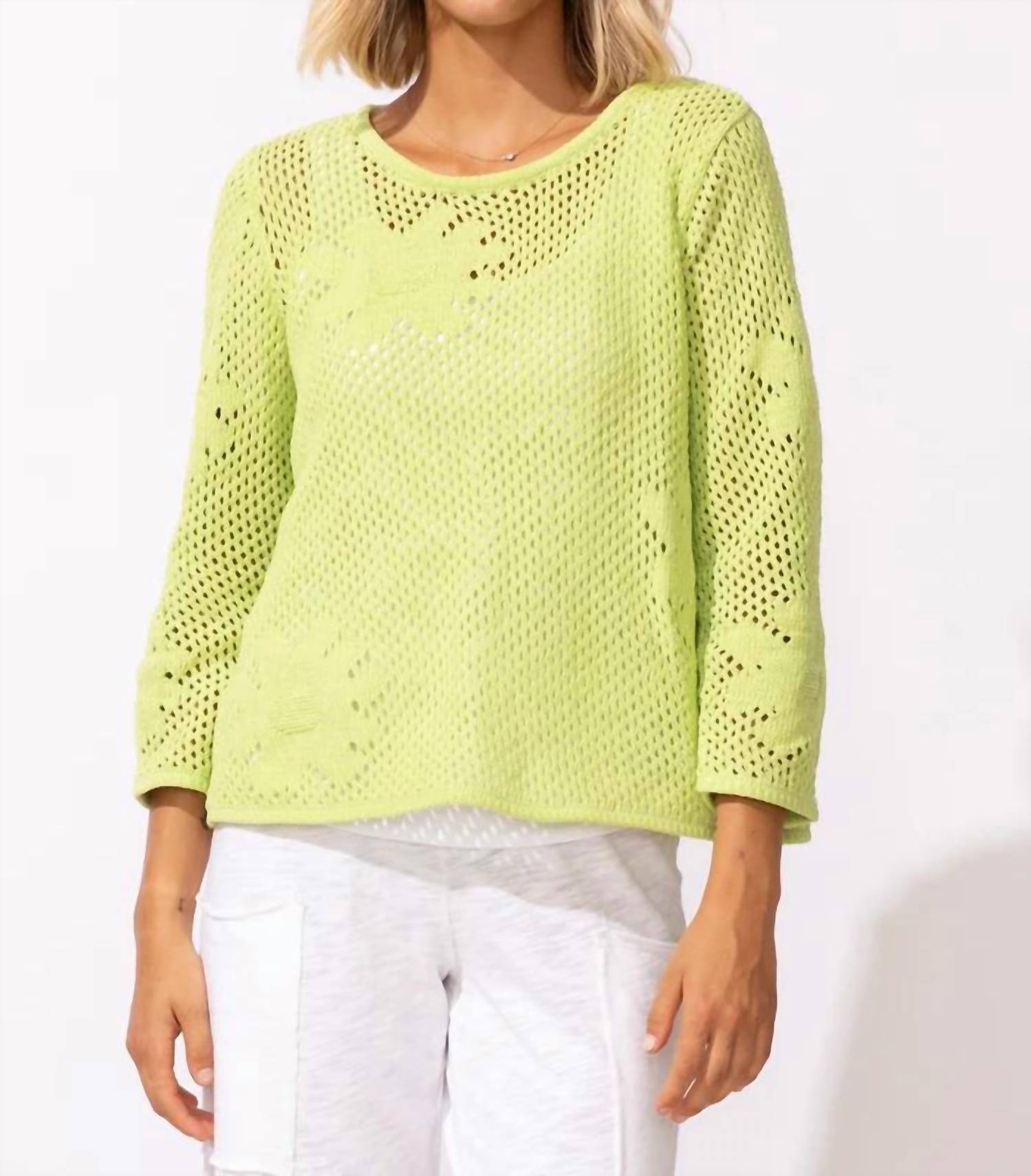 Escape By Habitat - Floral Crochet Easy Pullover
