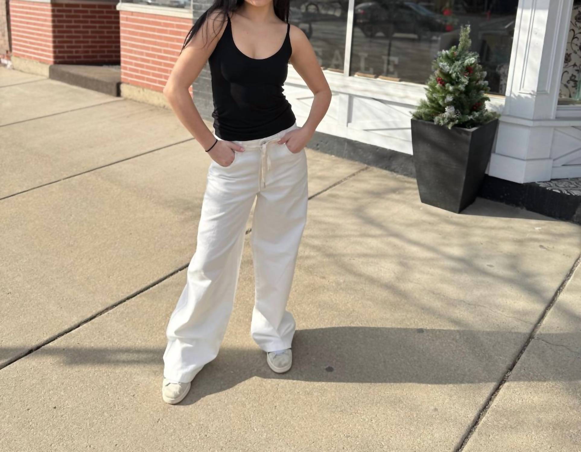 Blanknyc - Low Rise Baggy Fit Twill Pants