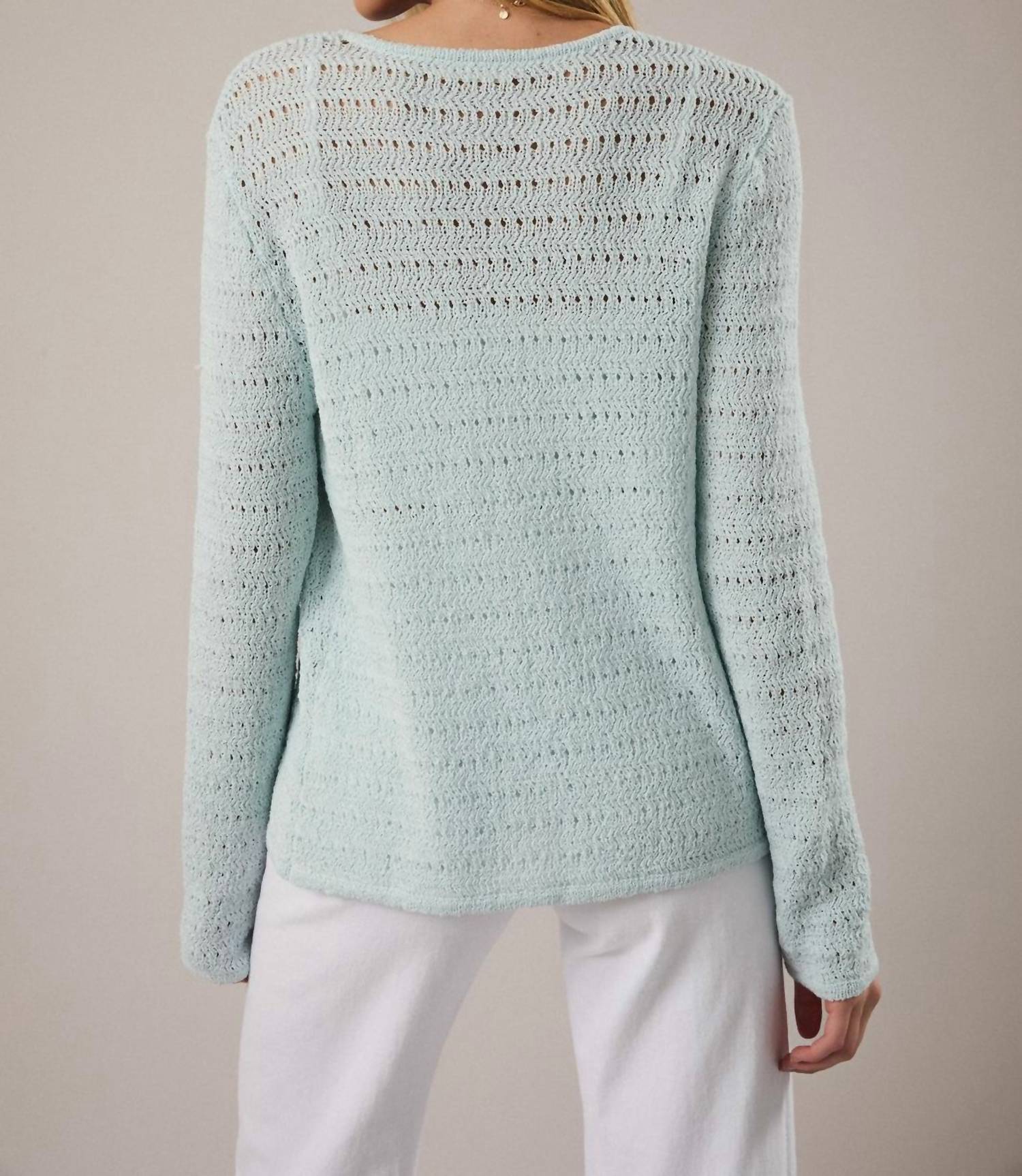 Sunday Edition - Alessia Open Weave Button Cardigan