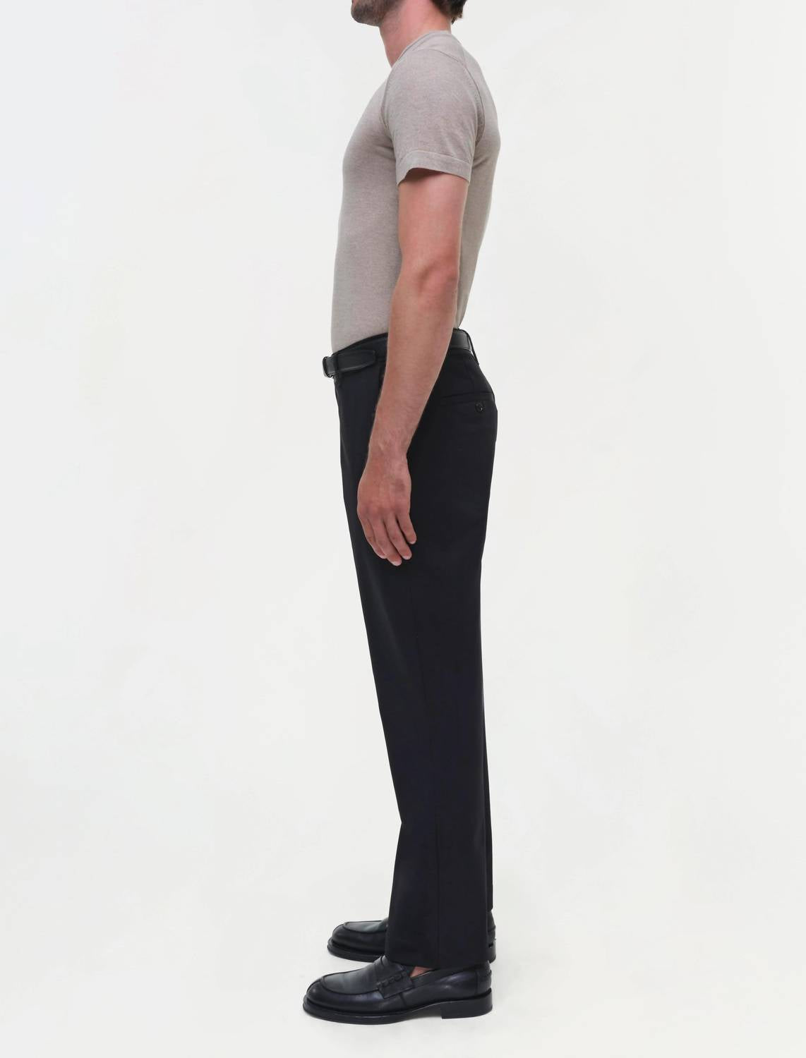 SIMKHAI Zack Straight Leg Pants in black - men's pants - detail view