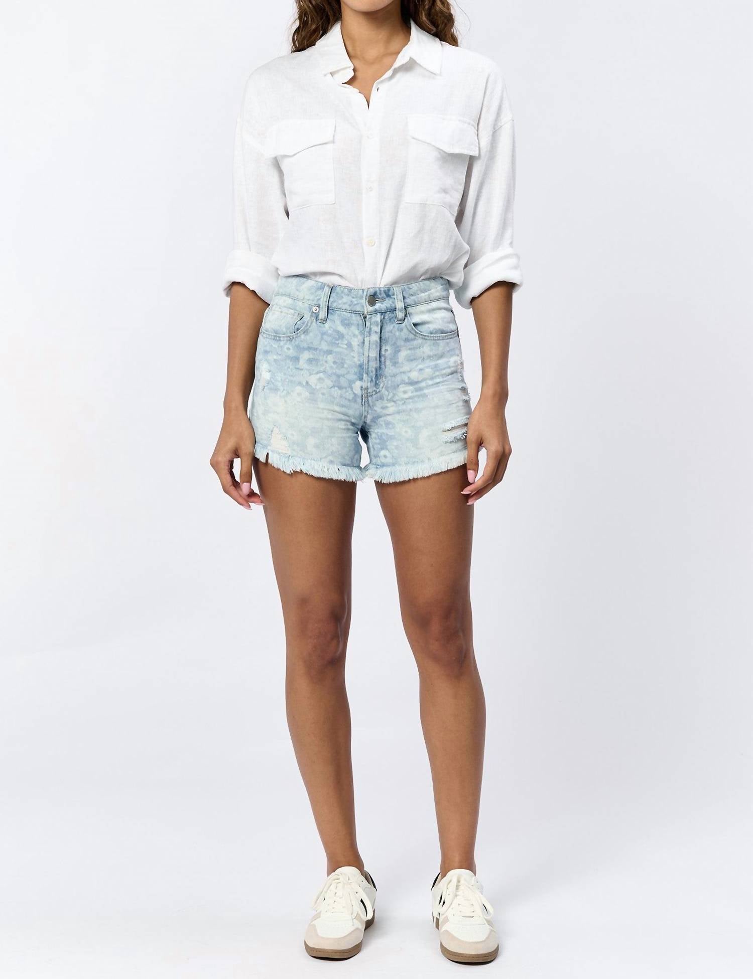 Dear John Denim - Ivy Mid-high Rise Frayed Hem Short