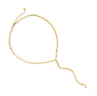 Omg Blings - Women's Flat Circle Lariat Necklace
