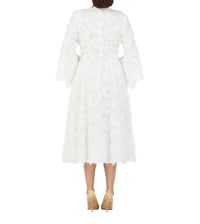Giovanna - Bell Long Sleeve Fit & Flare Tassel Decor Dress