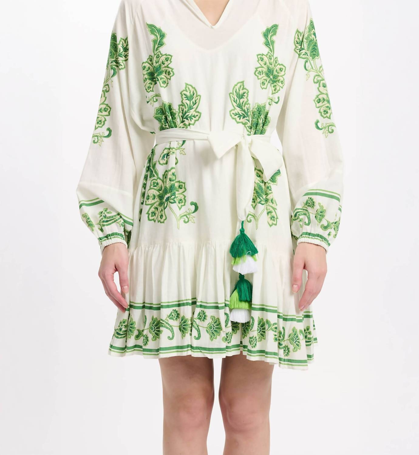 Miss June Paris Women's Anika Dress in green - women's dress - detail view
