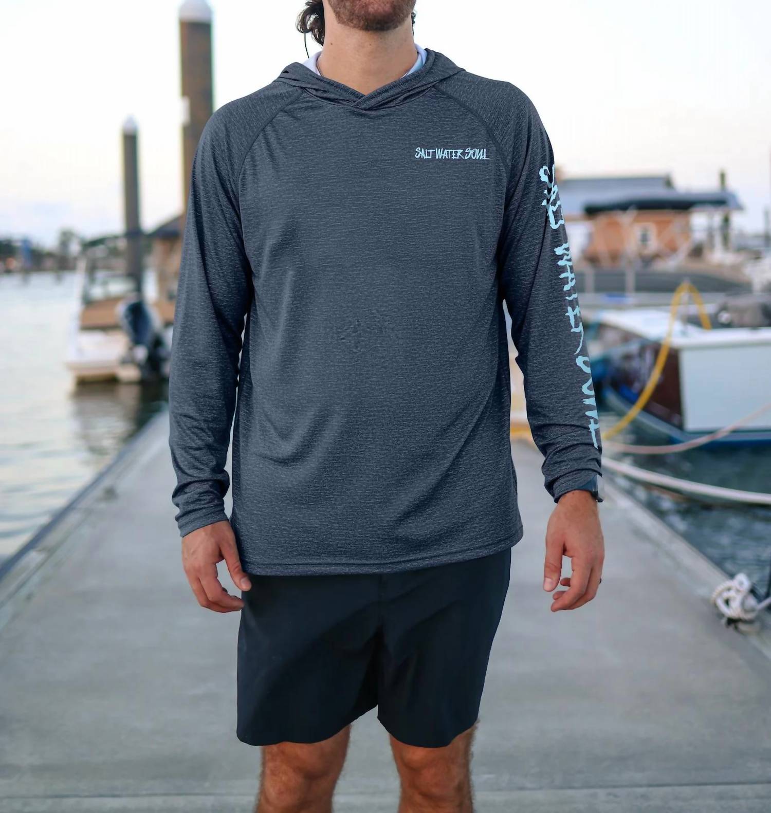 Salt Water Soul - Men's Flounder Classic Performance Hoodie