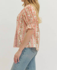 Entro - Rosette Ruffle Top