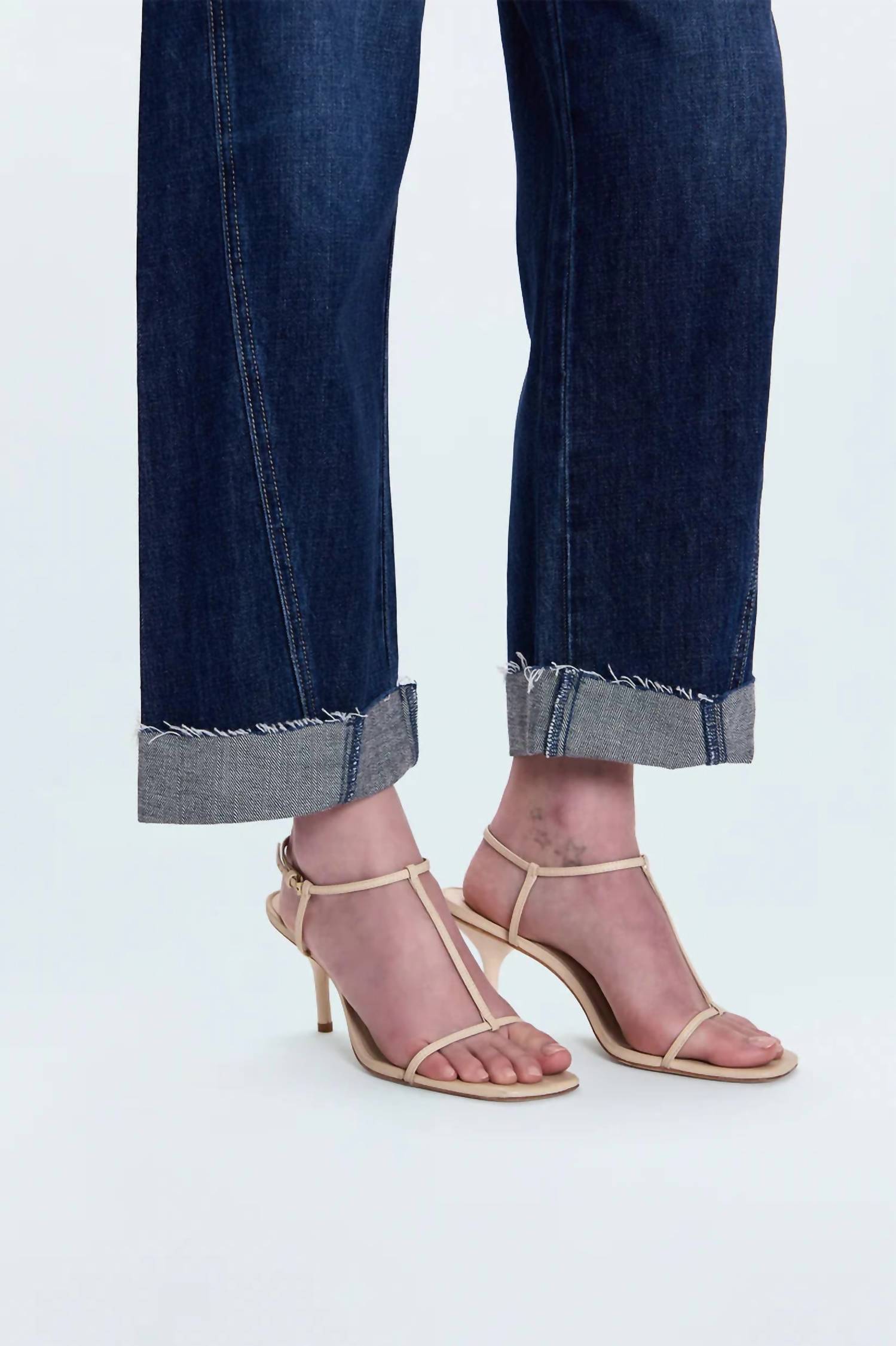 PISTOLA Kacey Mid Rise Cuffed Straight Jeans in cultivate - women's jeans - alternate view