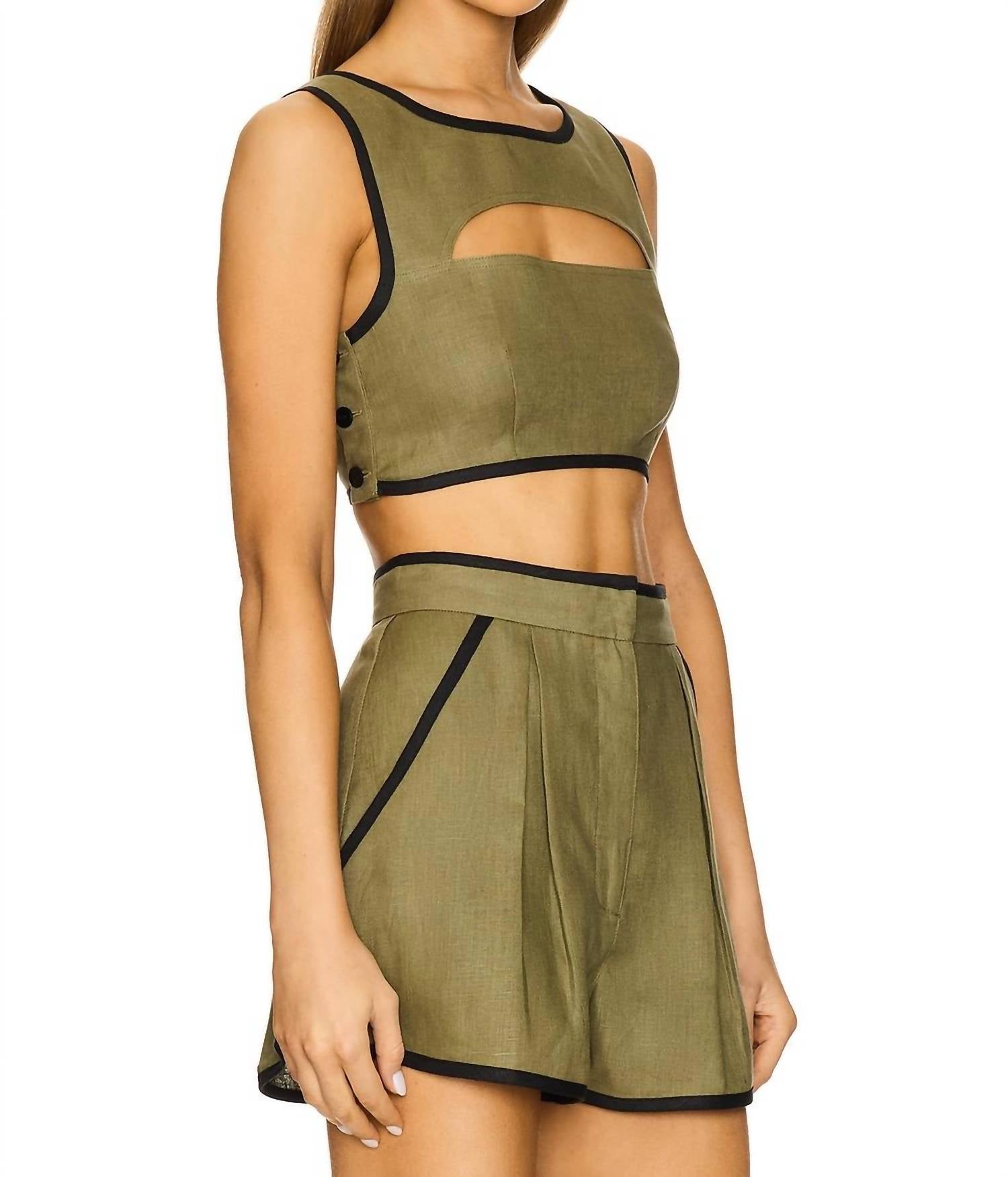 Matthew Bruch - Bound Cutout Crop Top