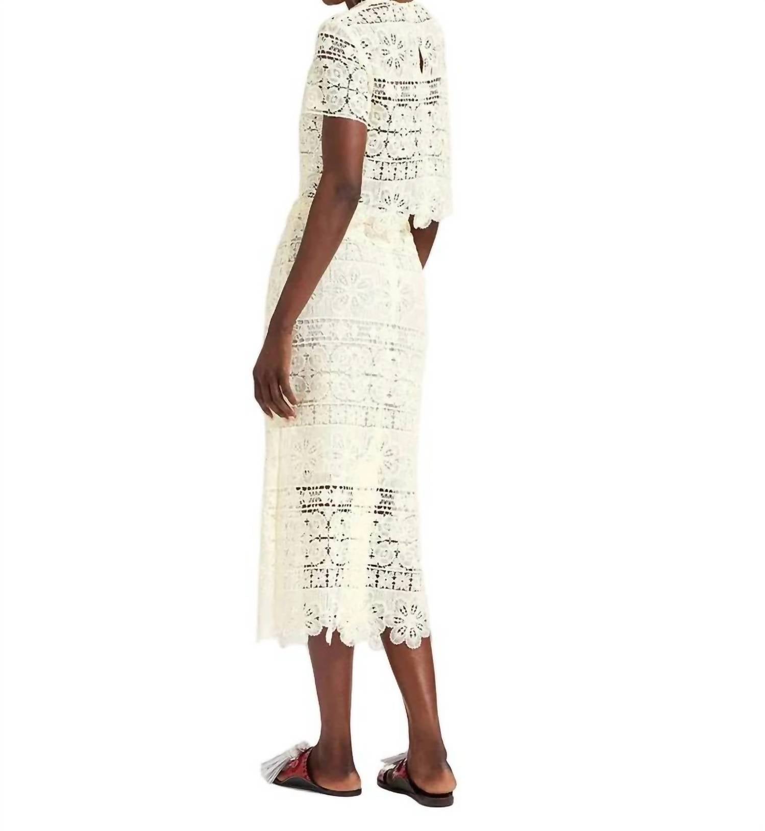 La Doublej - Lacey Macrame Pencil Skirt