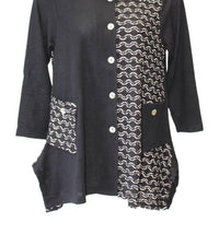 Aris A. - Women's Mandarin Knit Jacket - PLUS