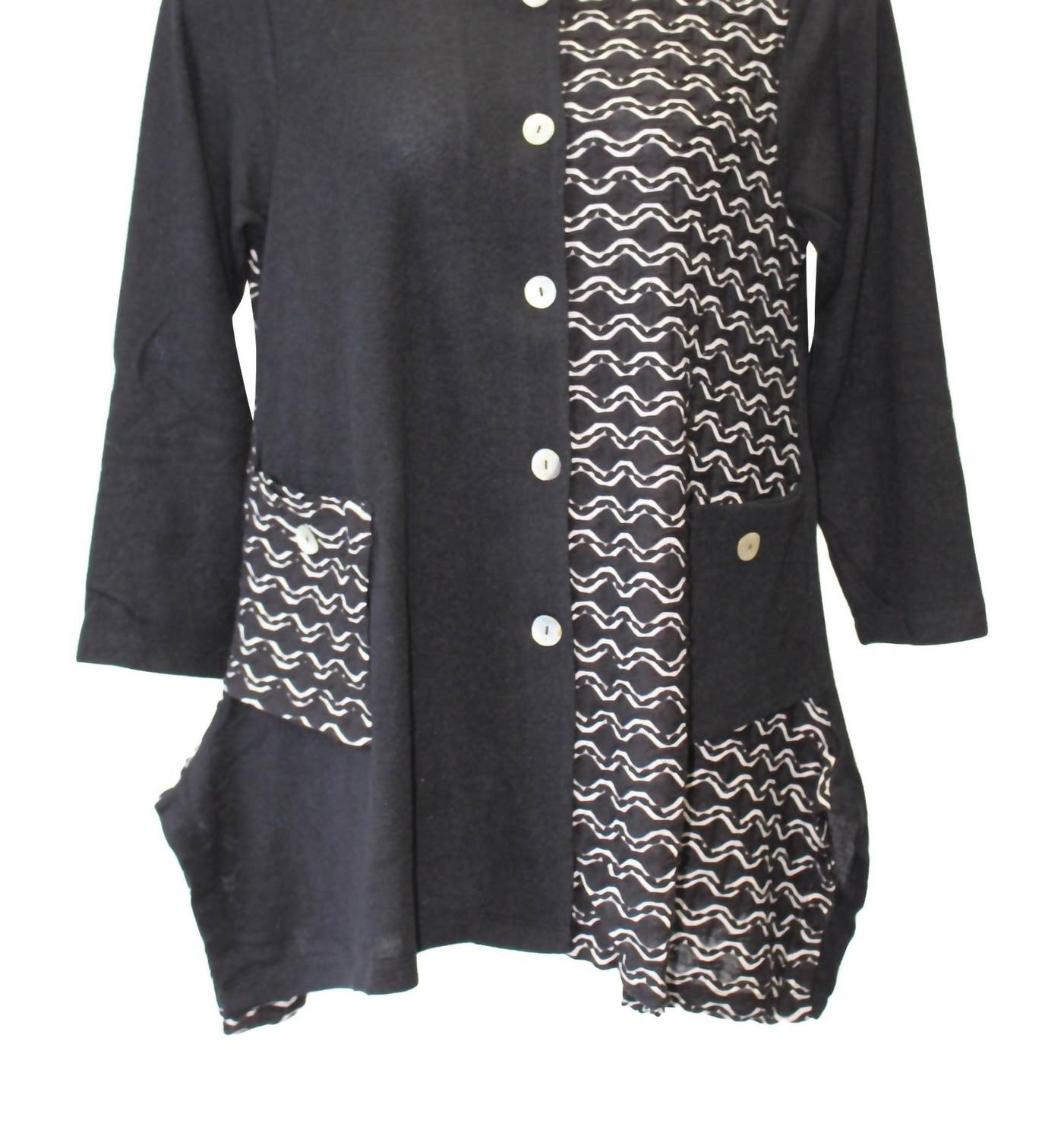 Aris A. - Women's Mandarin Knit Jacket - PLUS