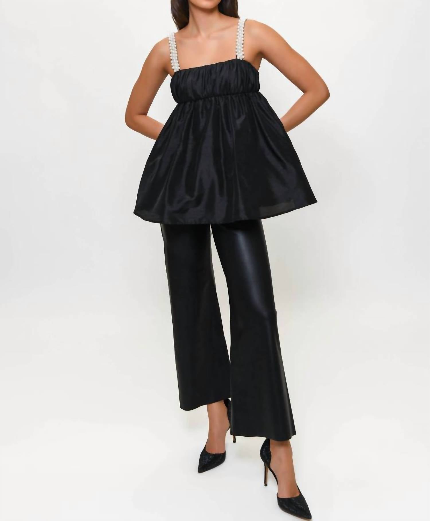 hutch Tyla Sleeveless Top in black - women's blouse