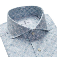 Emanuel Berg Harvard Mandala Print Shirt in light pastel blue - men's shirt - view 4