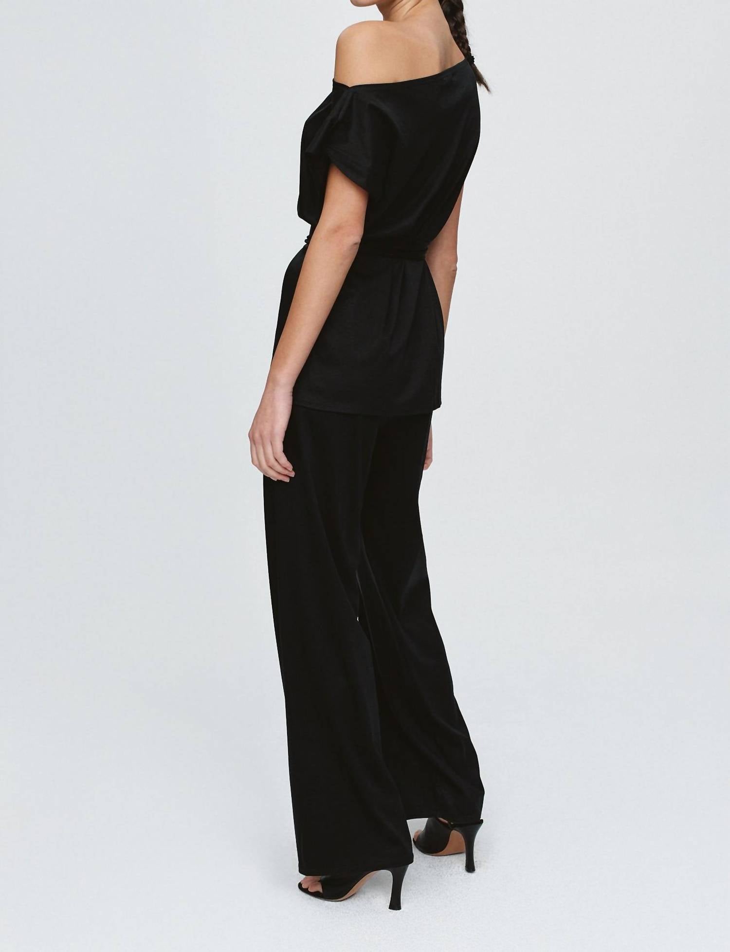 Marle Fay Top in black - women's blouse - alternate view