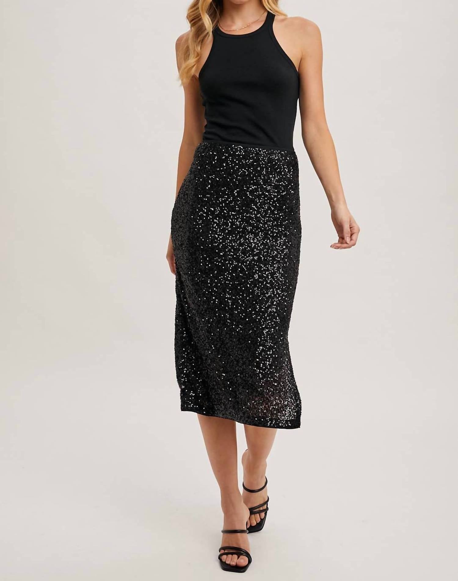 Bluivy - Sequin Midi Skirt