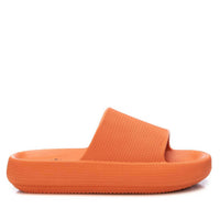 Xti Women's Rubber Flat Sandals in orange - women's sandal - detail view
