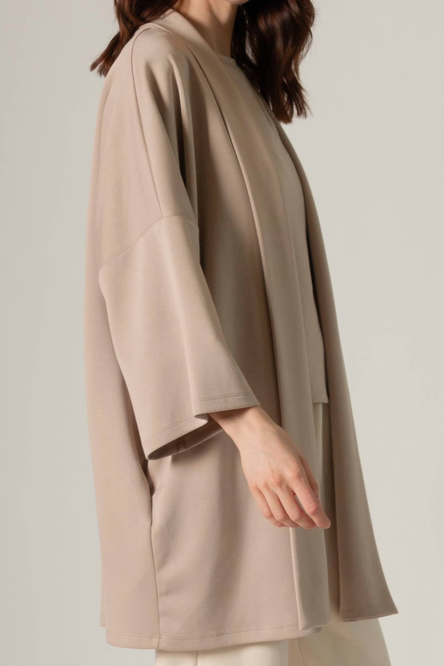 P.CILL Amelia Oversized Cardigan in taupe - women's cardigan - view 6