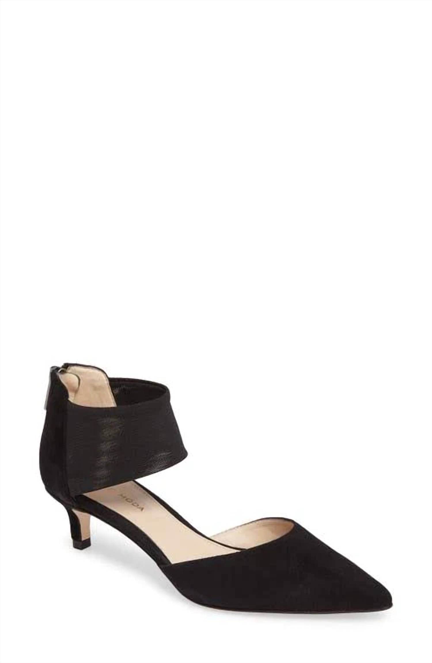 PELLE MODA WOMEN'S DEZI KITTEN-HEEL PUMP in black - women's heels