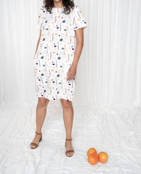 Gr Nature - Emily Linen Print Dress