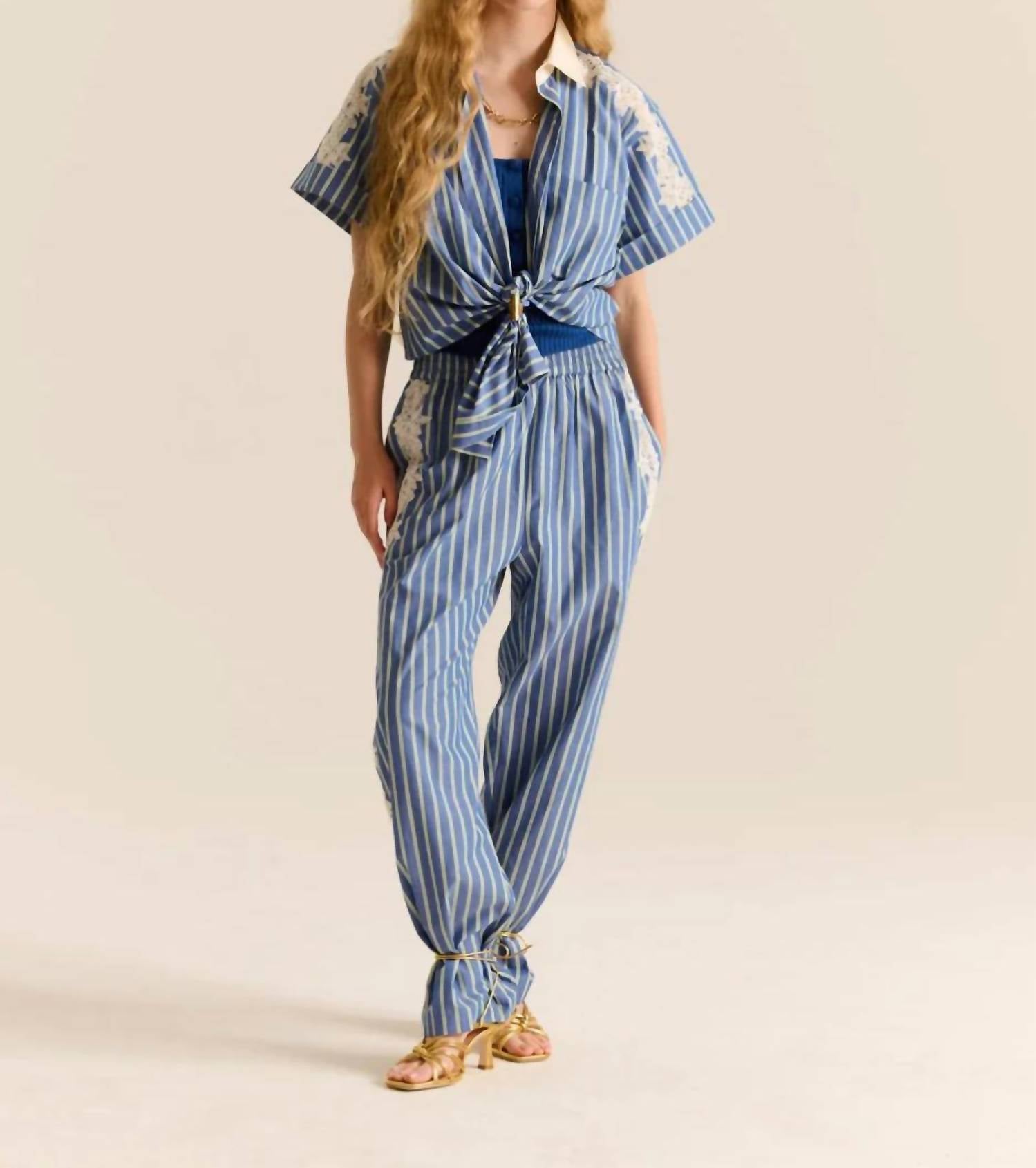 Carolina K - Lou Lace Inset Pants