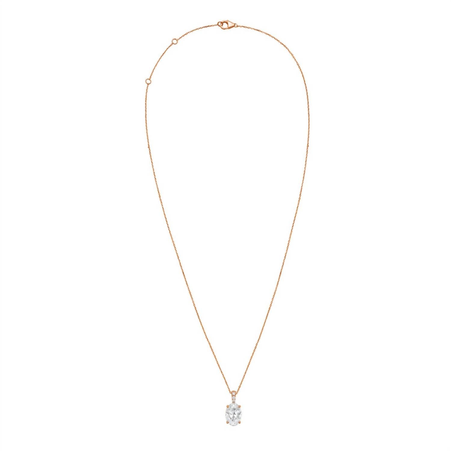 Diana M Jewels - Women's Lab Grown Diamond Solitaire Pendant Necklace
