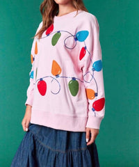 Peach Love - Christmas Lights Sweatshirt