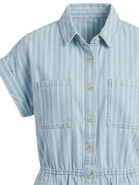 Blu Pepper - Women's Stripe Button Down Romper