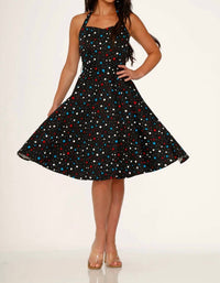 Orchid Bloom - Halter Swing Dress