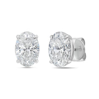 Diana M Jewels - 12.00 Cts Lab Grown Oval Cut Stud Earrings - Luxe