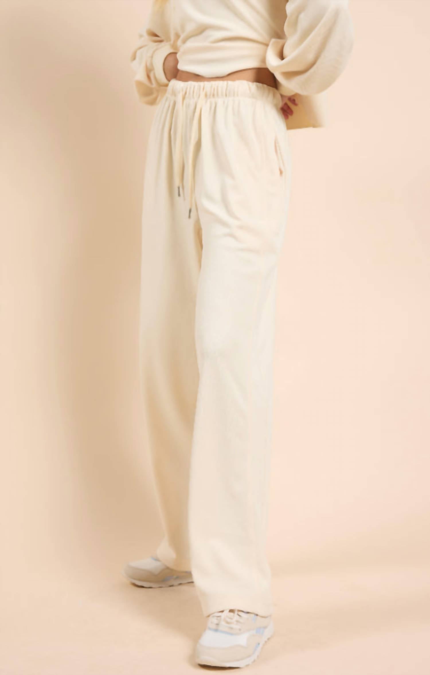 Sadie & Sage - White Noise Drawstring Pants