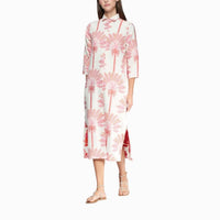 Vilagallo Venaa Midi Dress in palmera - women's dress - detail view