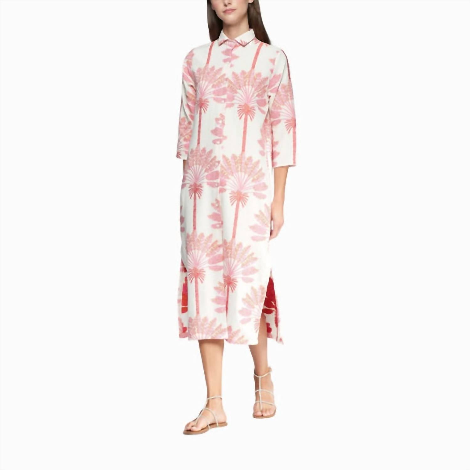 Vilagallo Venaa Midi Dress in palmera - women's dress - detail view