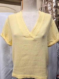 Dear John Denim - Women's Gauze Drop Sleeve V Neck Tee