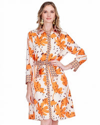 Jade - Contrast Midi Shirtdress