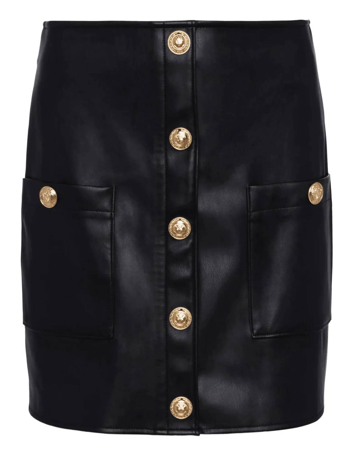 L'Agence - Truman Vegan Leather Mini Skirt