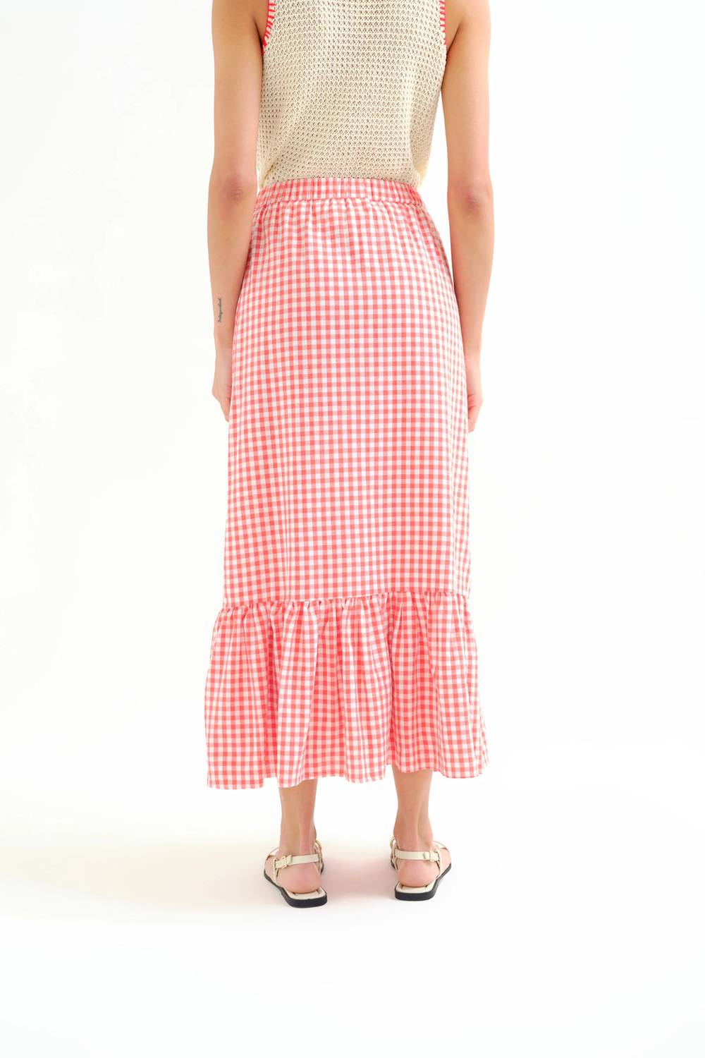 Compania Fantastica - Gingham Maxi Skirt