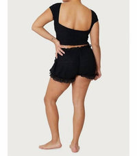 Find Me Now - Crepe Mesh Backless Tee Top