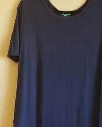 Nostalgia - Women's Short Sleeve Curved Hem Dolman Top