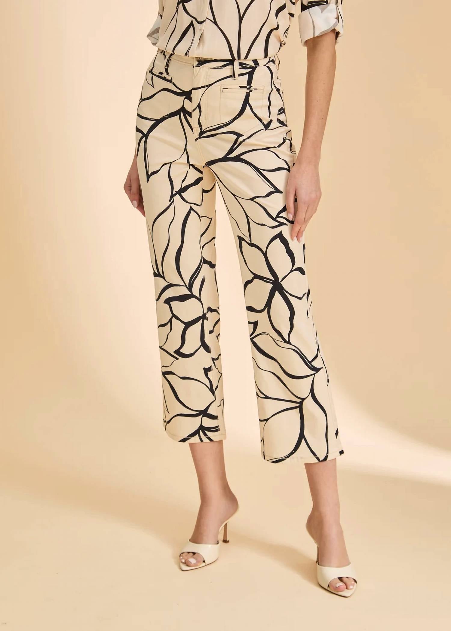 Fdj - Suzanne Printed Boot Crop Pants