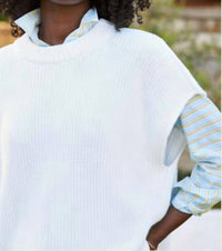 Frank & Eileen Women's Montecito Top in white - women's sweater - alternate view